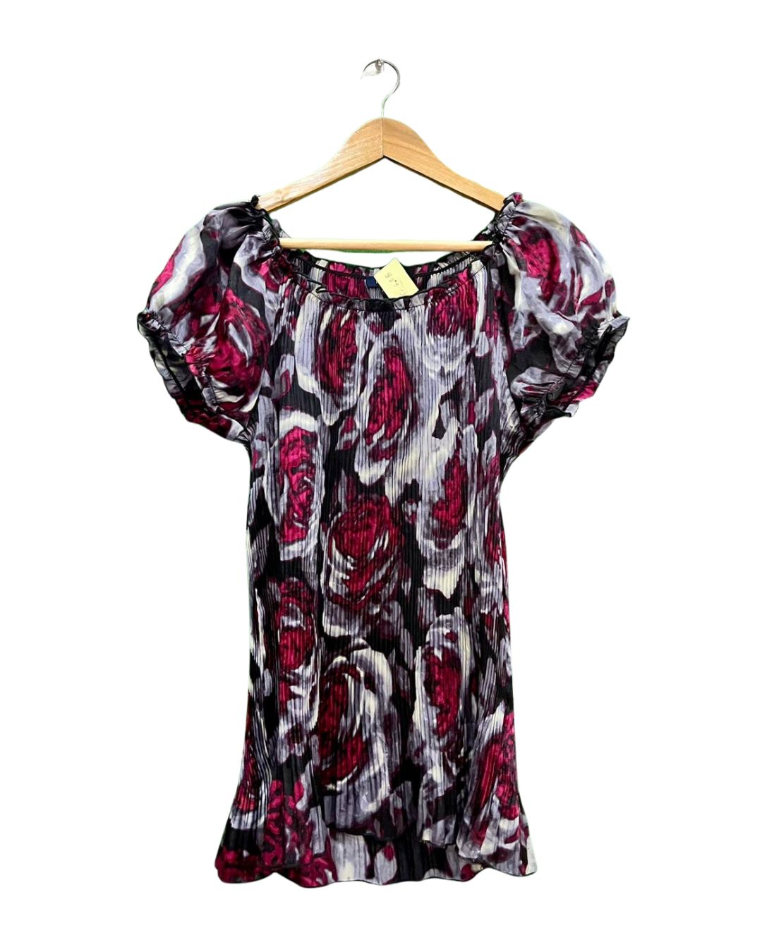 Floral Pleated Off-Shoulder Top