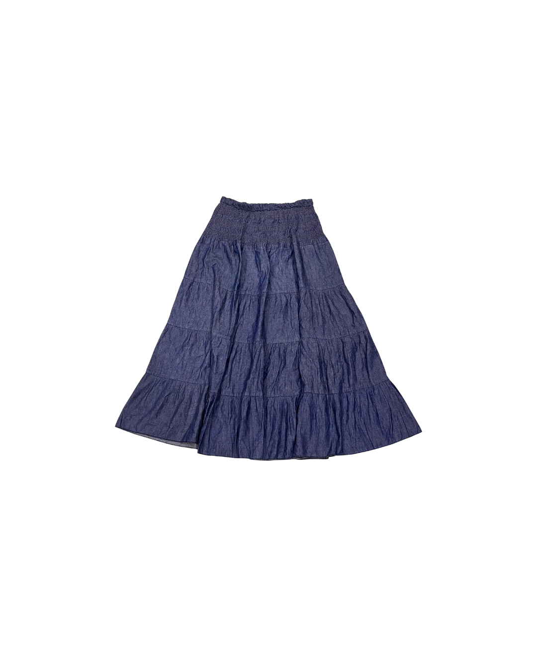 DENIM TIERED SKIRT