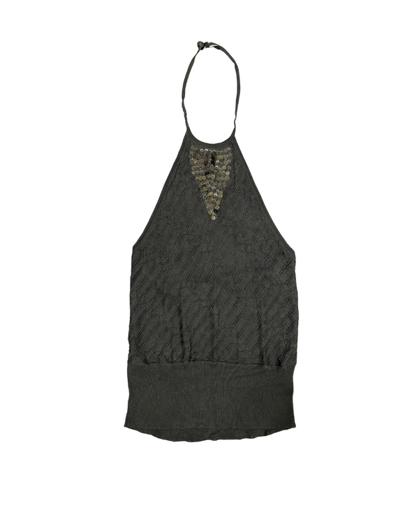 NEXT HALTER TOP WITH SEQUINS