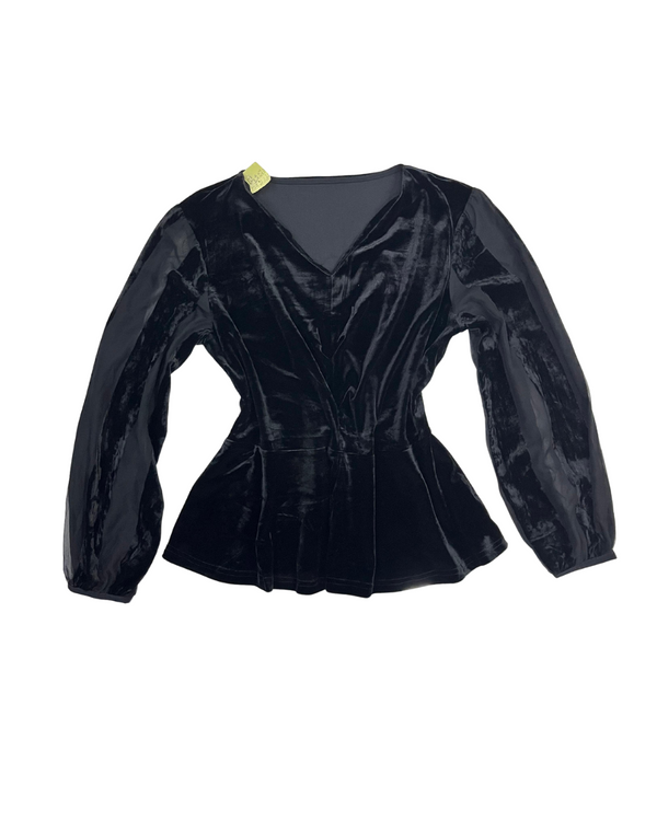 BLACK VALVET WITH MESH TOP