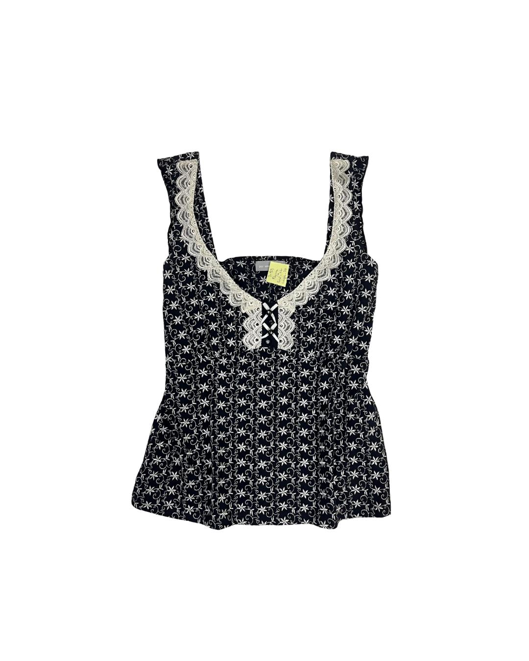 PER UNA TANK TOP WITH LACE ON NECK