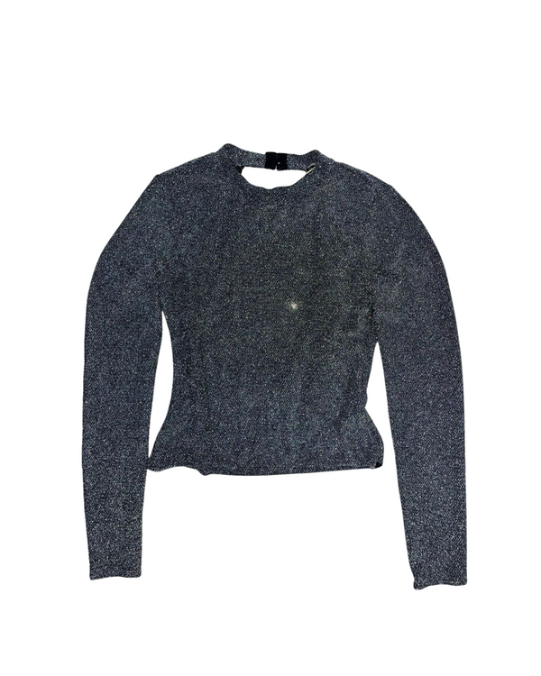 GRAY GLITTER TOP