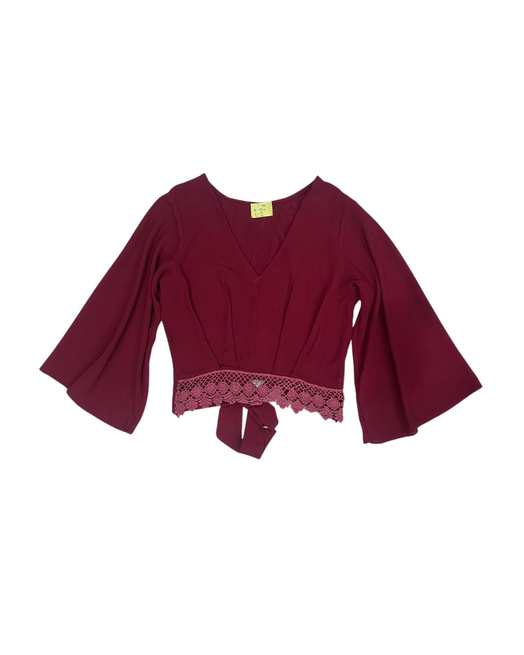MAROON LACE TOP