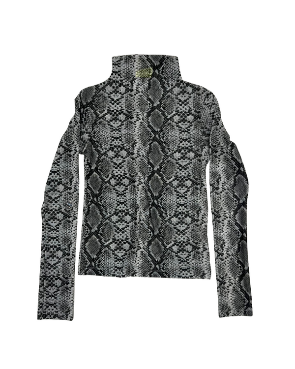 SNAKE SKIN TURTLE NECK TOP