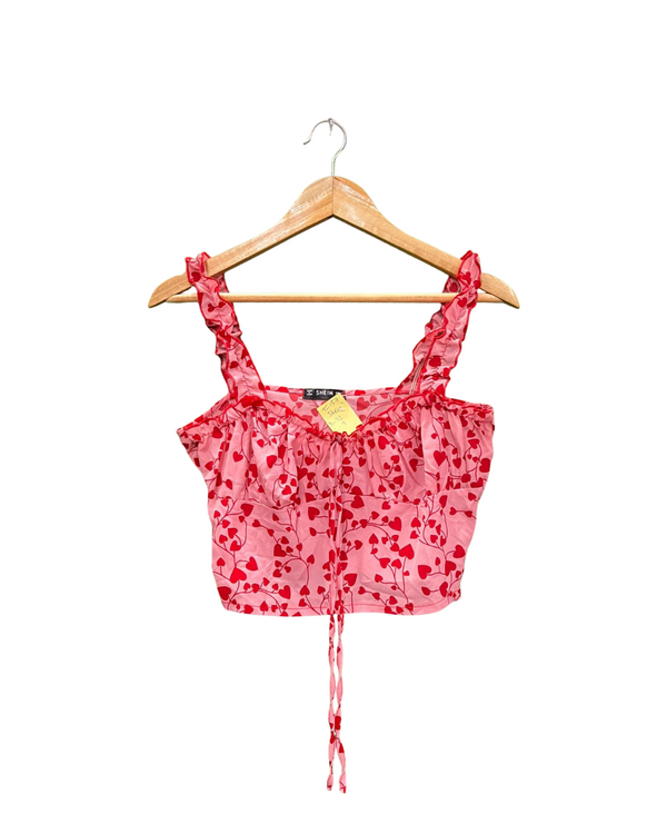 PINK HEART CAMI TOP