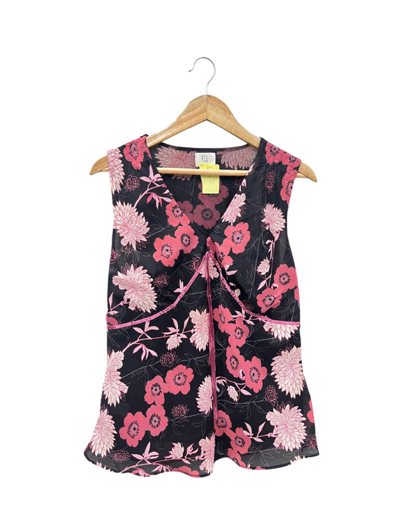 FLORAL SLEEVELESS  TOP