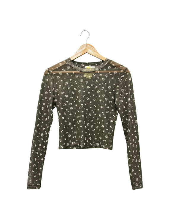 FLORAL MESH TOP