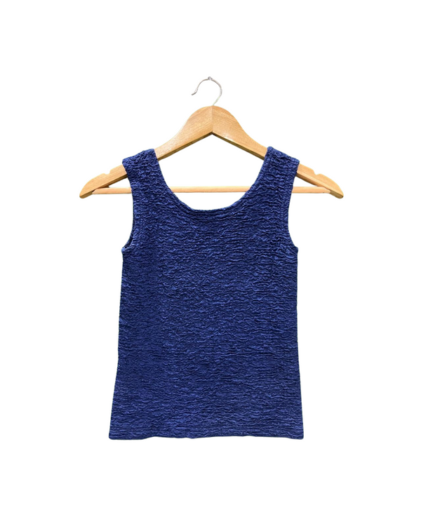 TEXTURED BLUE TANK TOP