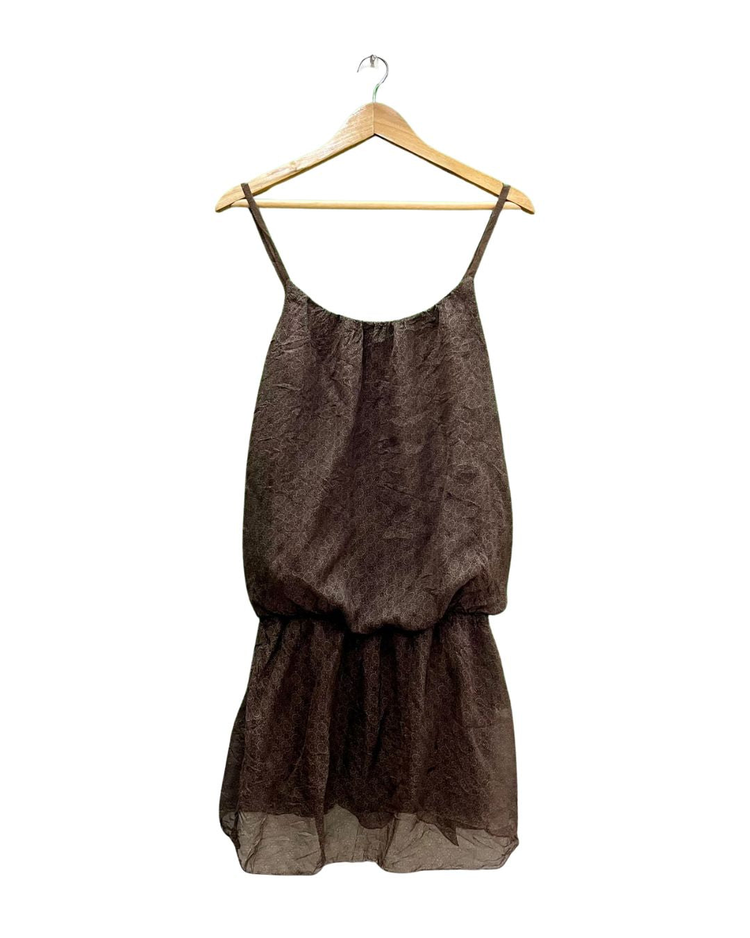 BROWN PRINTED DRESS