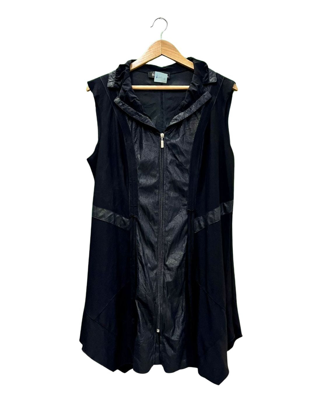 BLACK ZIP-UP DRESS