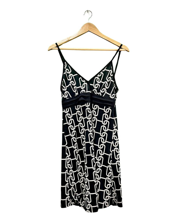 Chain Print V-Neck Sundress
