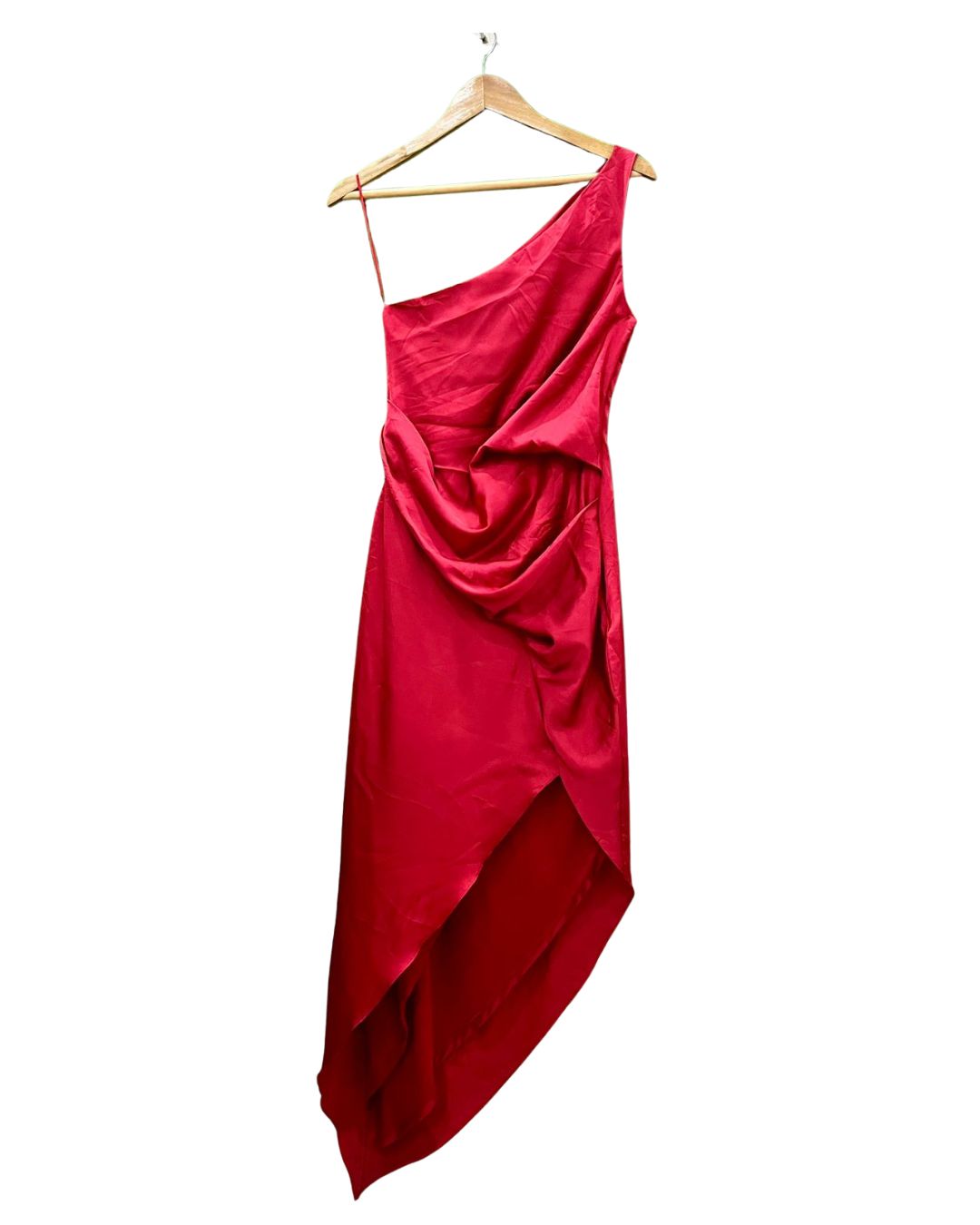 Asymmetrical Red One-Shoulder Cocktail Dress