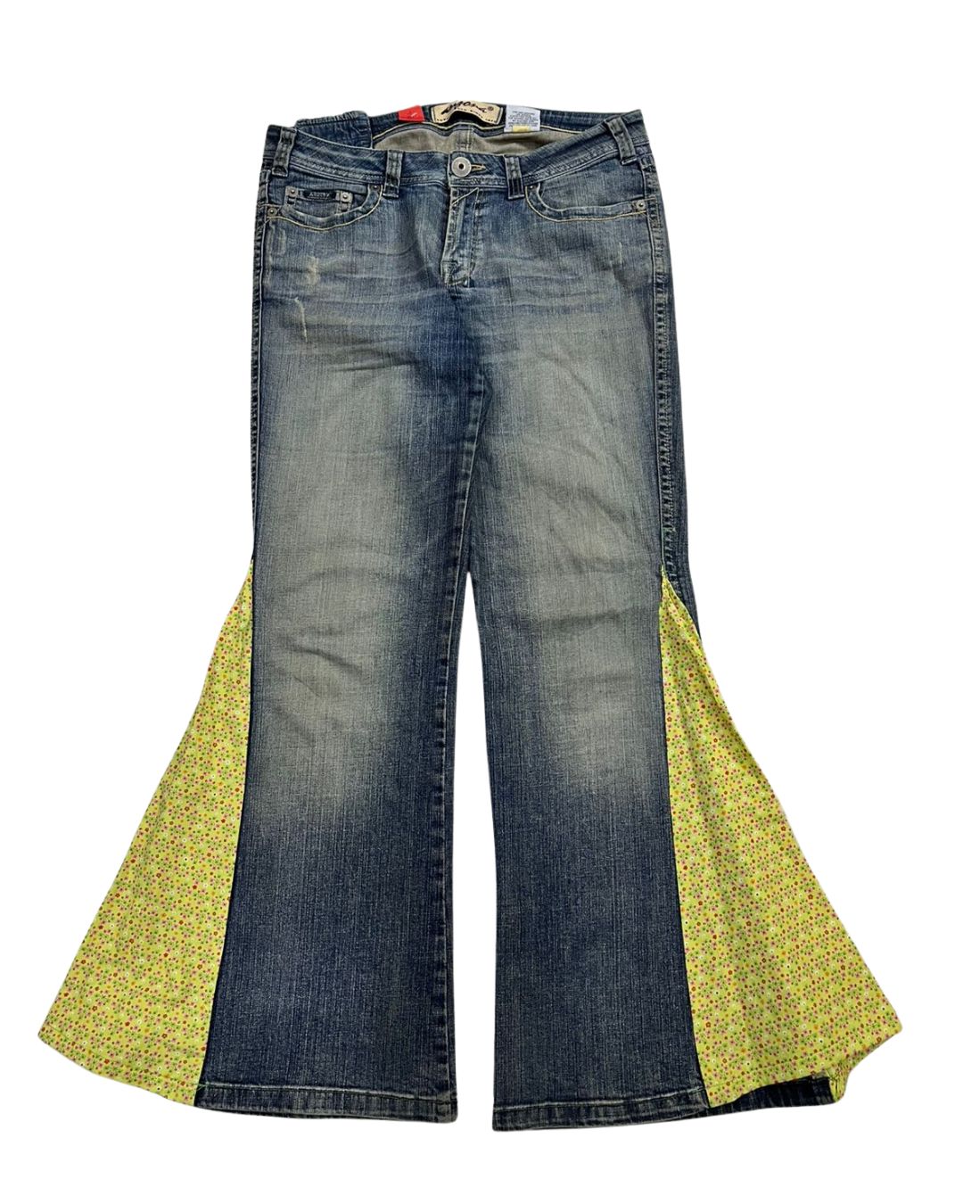 PRINTED FLARE JEANS