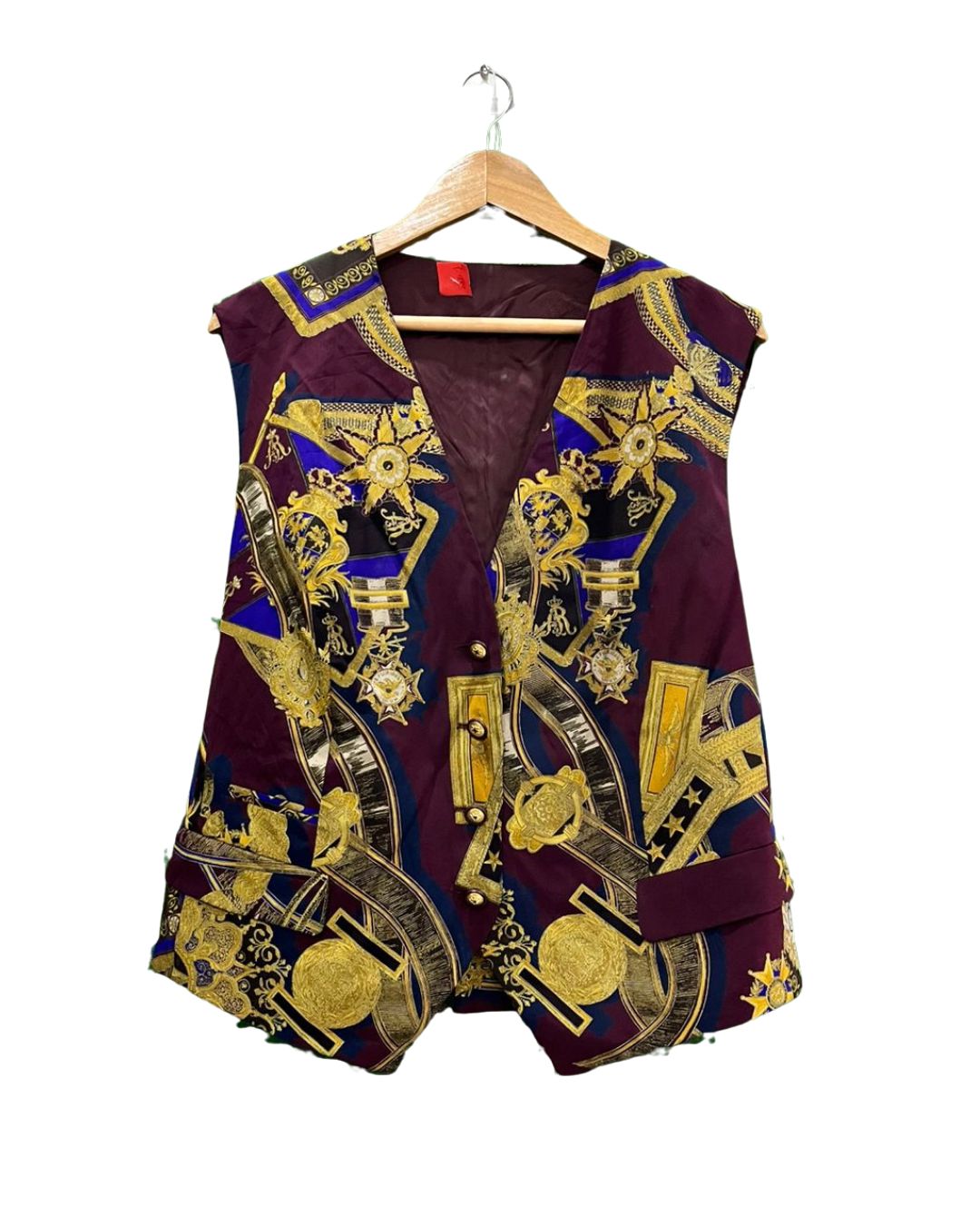 Sleeveless Burgundy Vest