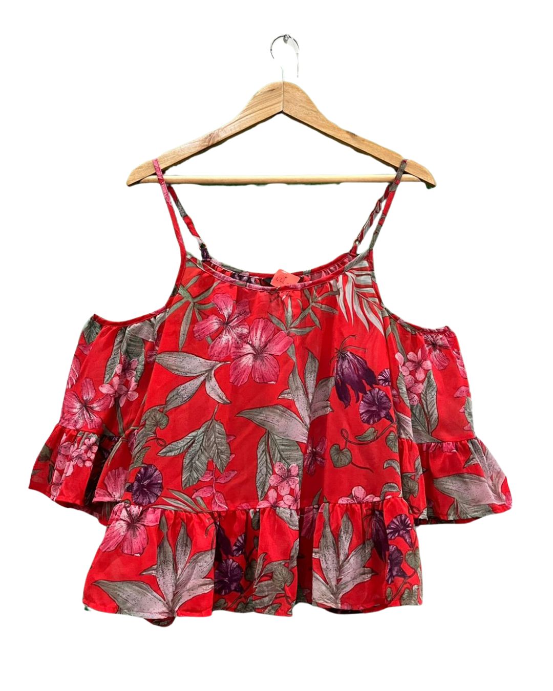 RED PRINTED SUMMER TOP