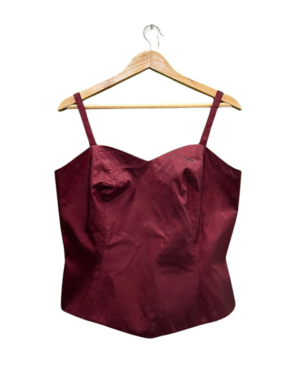 MAROON CORSER TOP