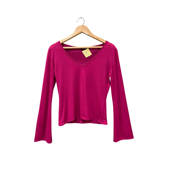 PINK BELL-SLEEVES TOP