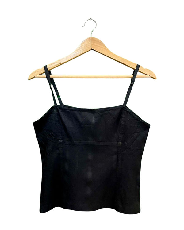 H&M Black Fitted Square Neck Cami Top