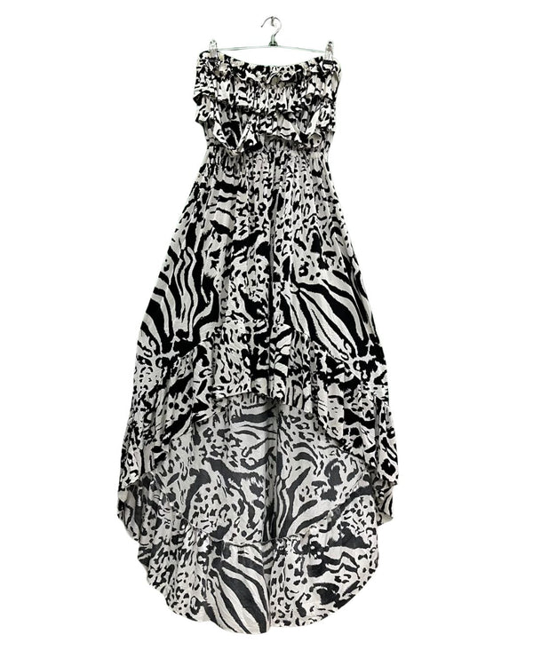 OFF-SHOULDER PRINTED DRESS