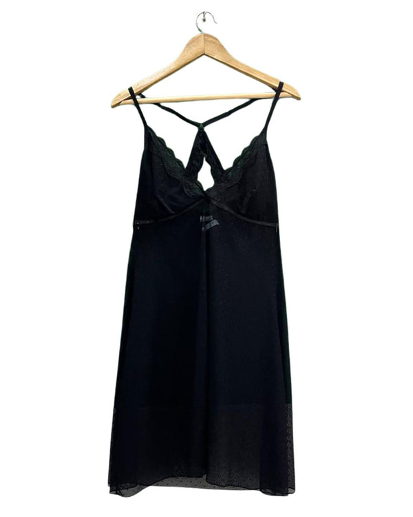 BLACK CROSS NECK DRESS