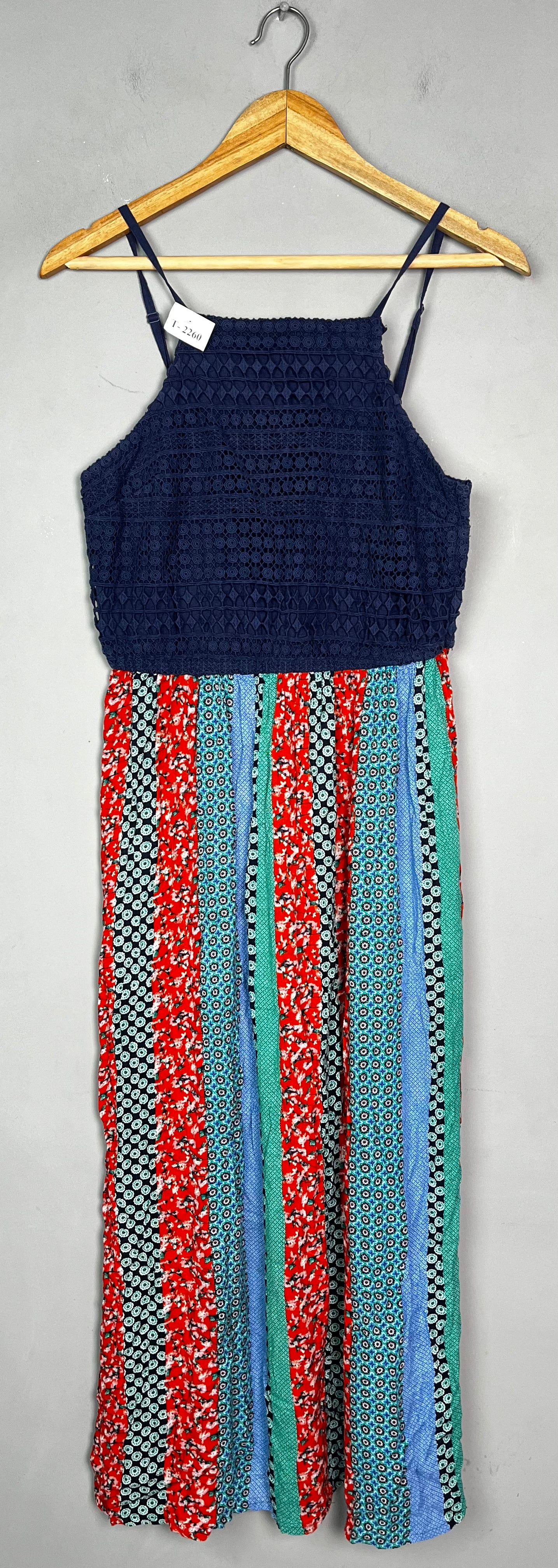 BOHEMIAN CROCHET MULTICOLOURED MAXI DRESS - Thrifty Threads