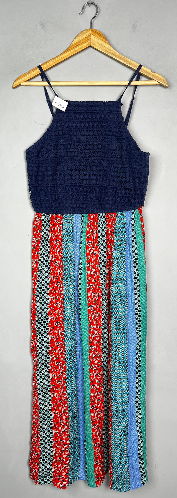 BOHEMIAN CROCHET MULTICOLOURED MAXI DRESS - Thrifty Threads