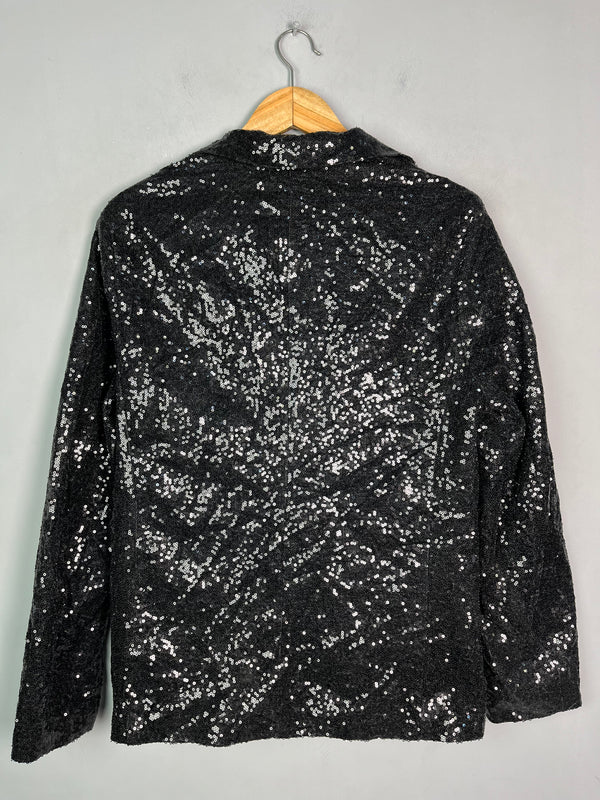 BLACK SEQUIN BLAZER - Thrifty Threads
