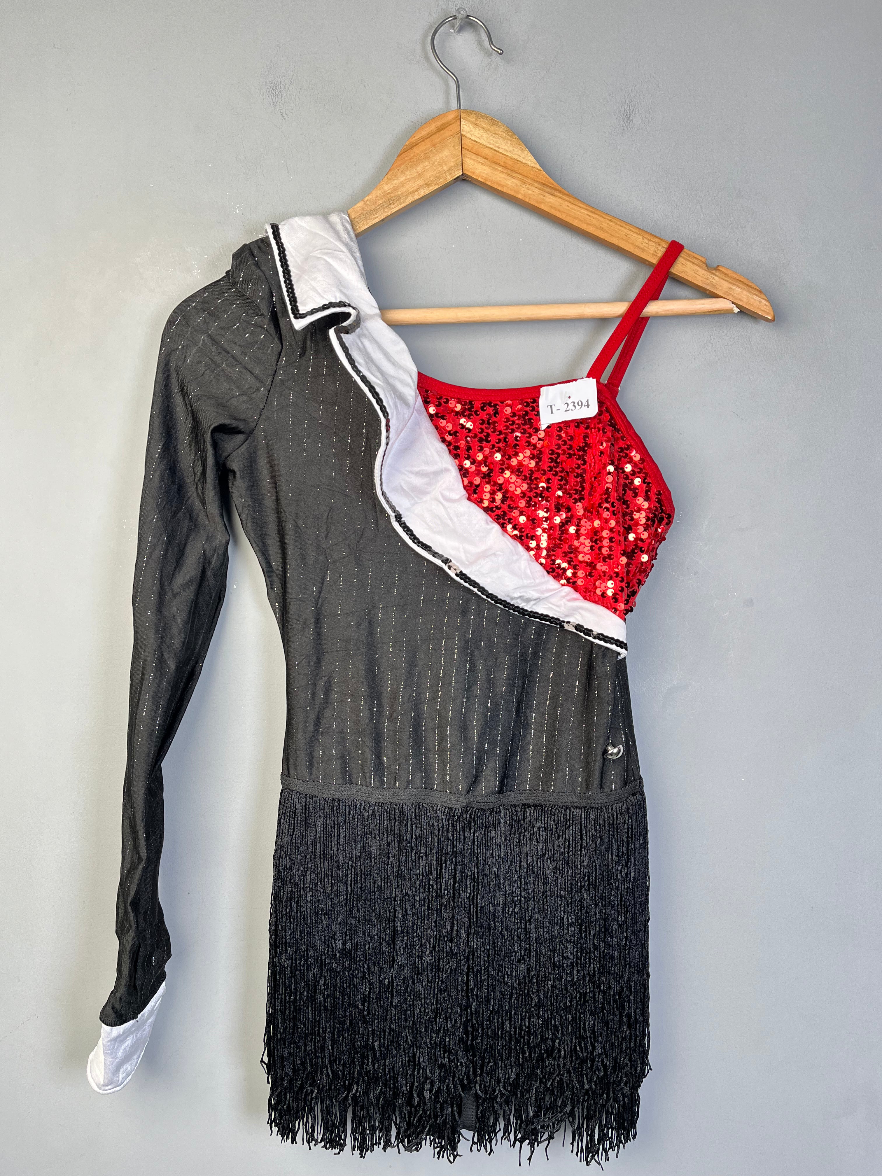 BLACK & RED SEQUIN MINI DRESS - Thrifty Threads