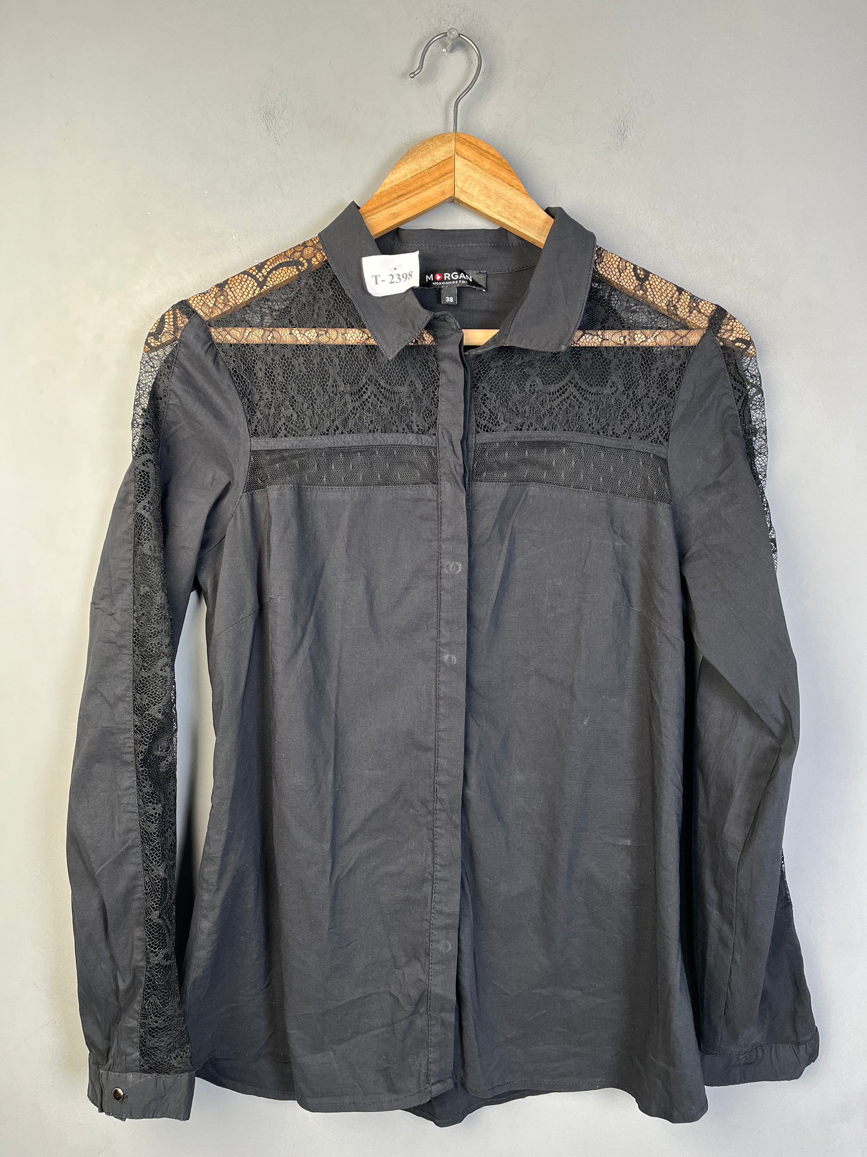 BLACK LONG SLEEVE BUTTON-DOWN SHIRT - Thrifty Threads