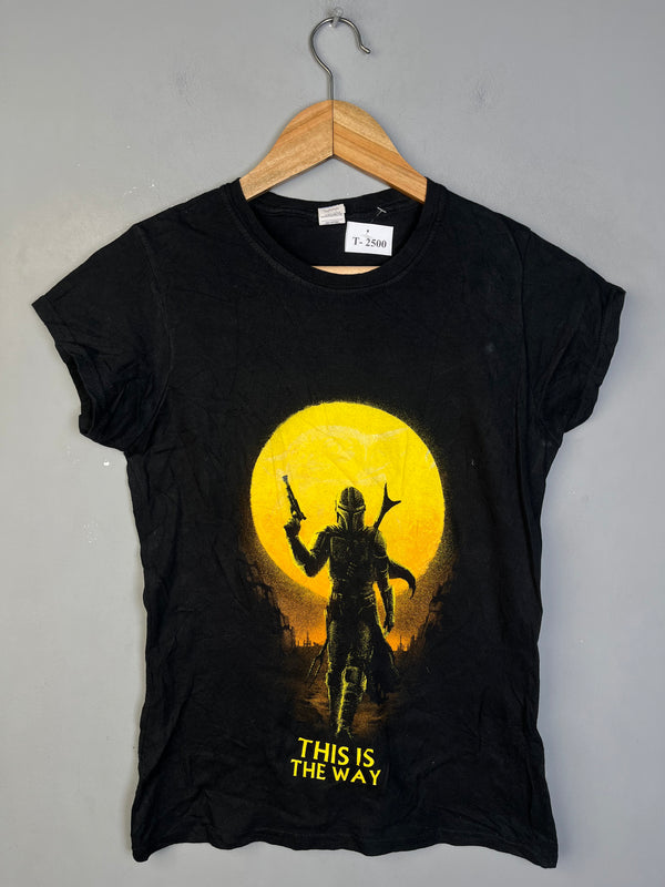BLACK STAR WARS MANDALORIAN T-SHIRT - Thrifty Threads
