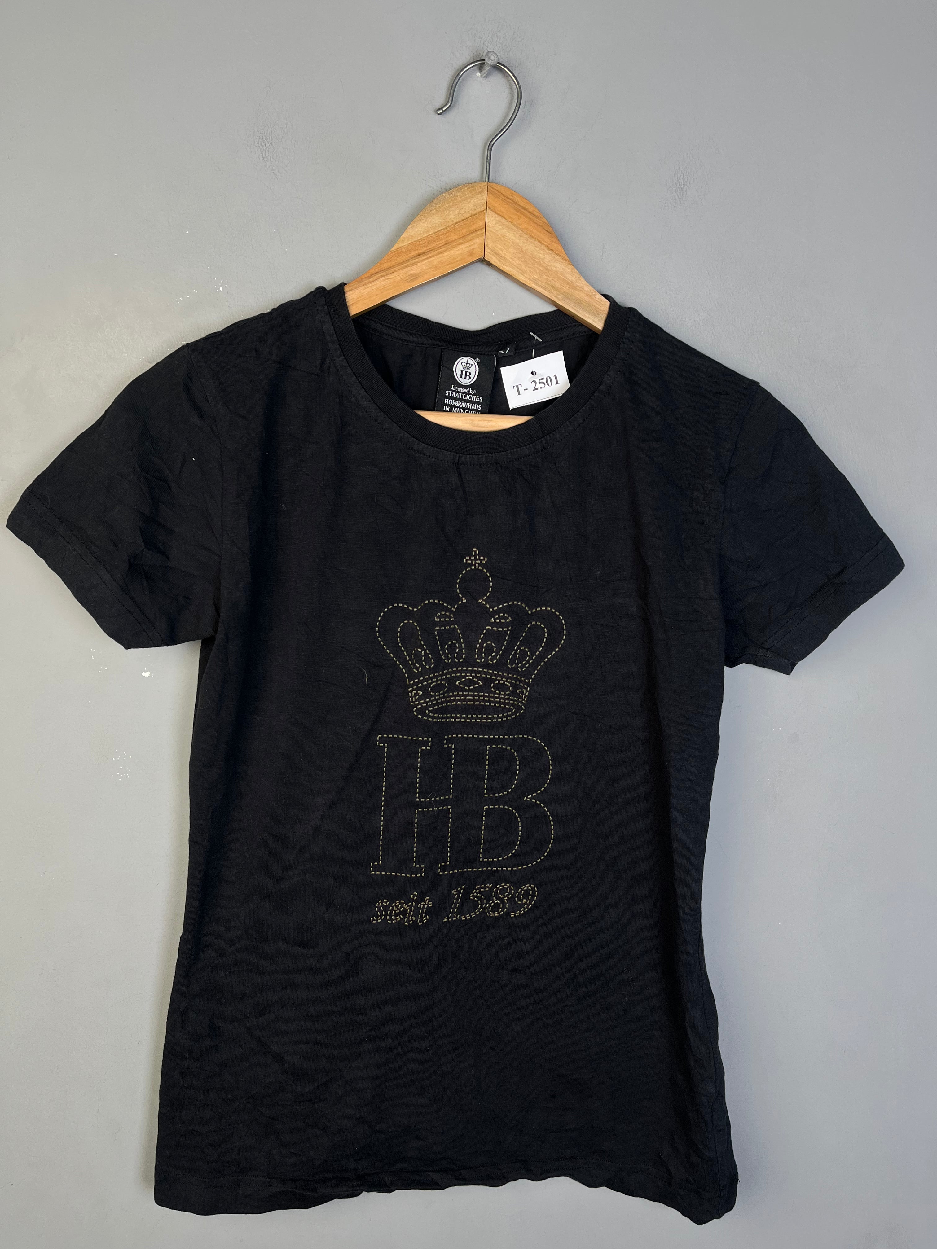 BLACK HB PRINTED T-SHIRT - Thrifty Threads