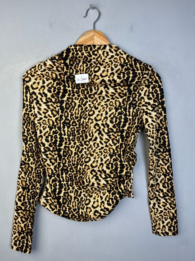 LEOPARD PRINT LONG SLEEVE TOP - Thrifty Threads
