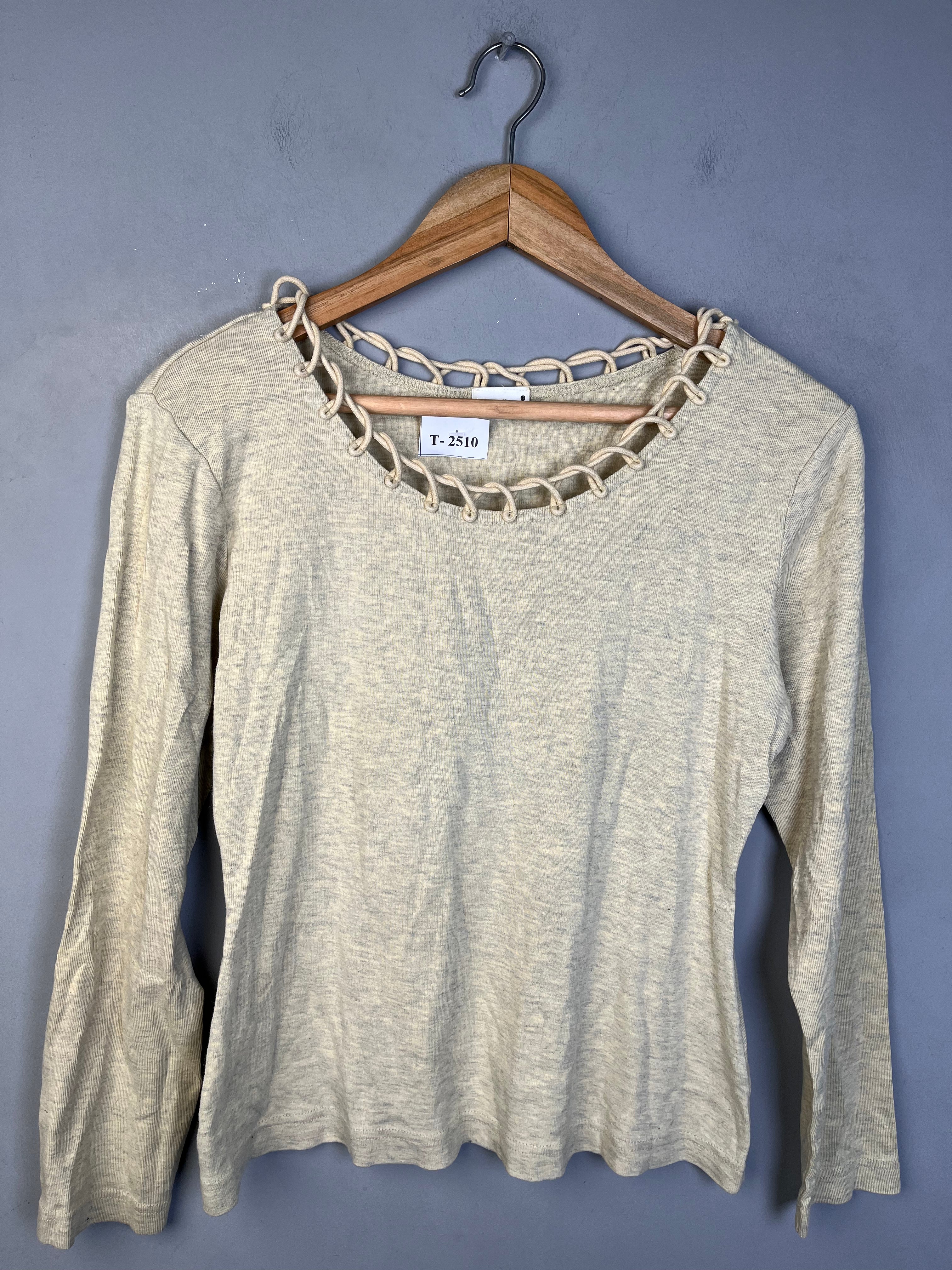 BEIGE LONG SLEEVE TOP - Thrifty Threads