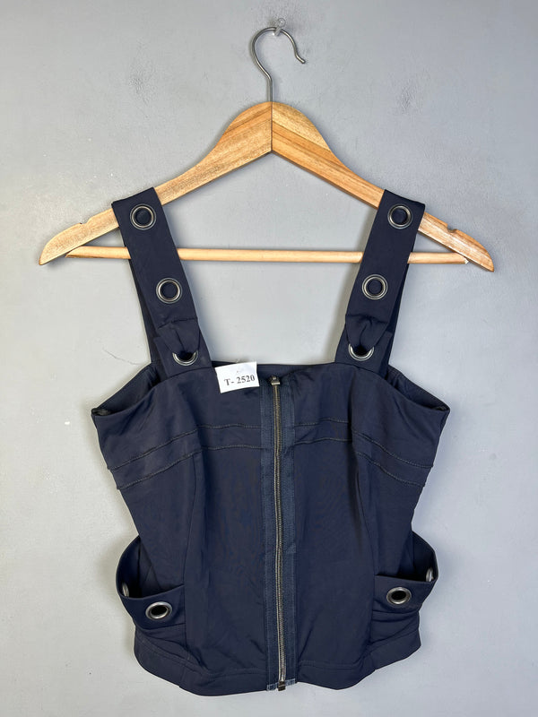 BLACK ZIP-UP CAMI - Thrifty Threads