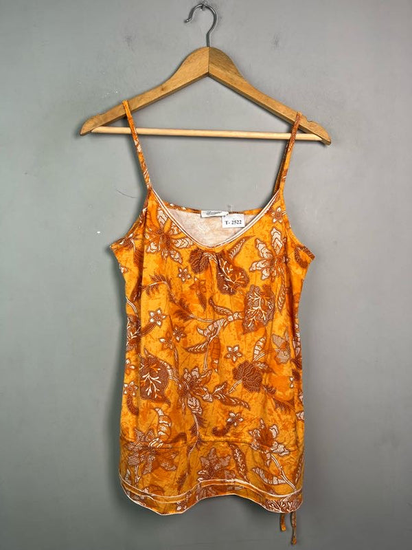 YELLOW & ORANGE FLORAL PRINT CAMI - Thrifty Threads