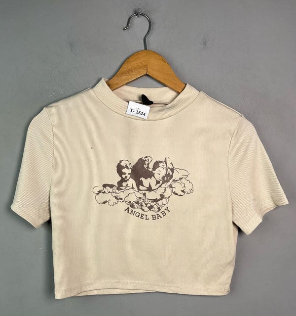 ANGEL BABY PRINT RIBBED TEE - Thrifty Threads