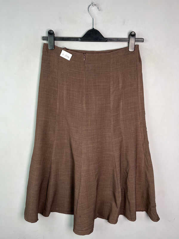 BROWN A-LINE SKIRT - Thrifty Threads