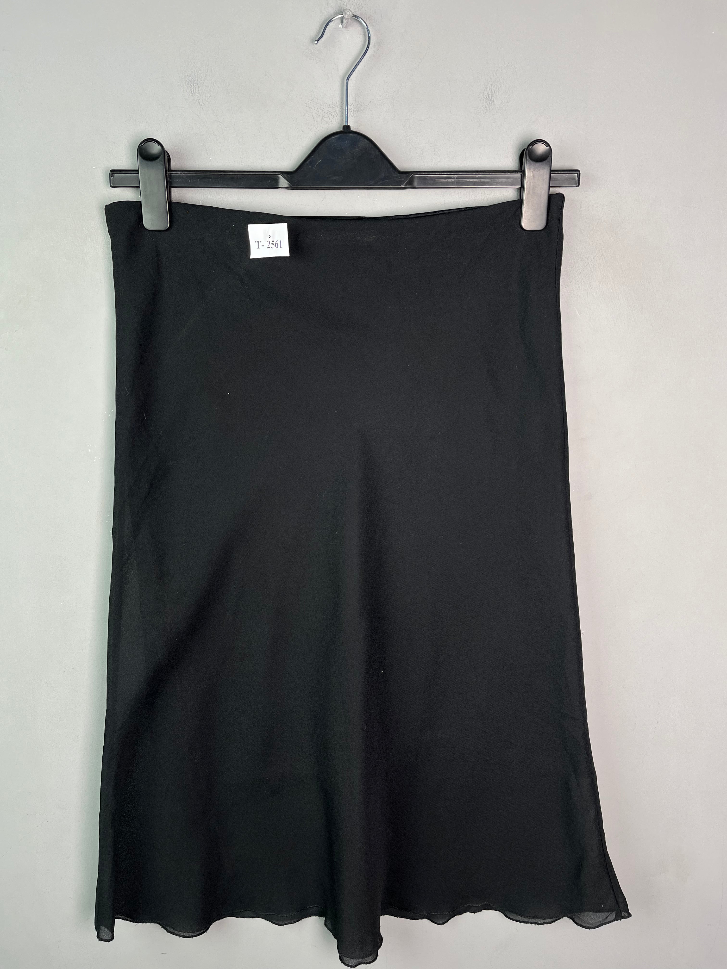 BLACK MESH MIDI SKIRT - Thrifty Threads