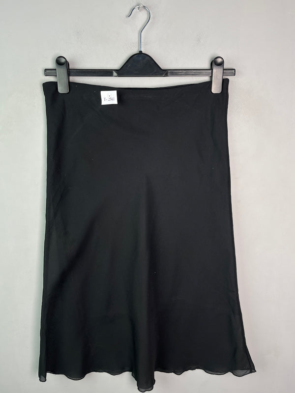 BLACK MESH MIDI SKIRT - Thrifty Threads