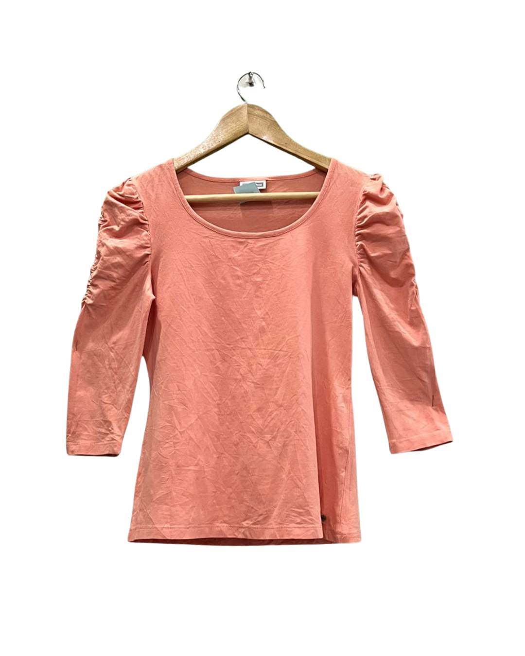 PEACH PUFF SLEEVE TOP