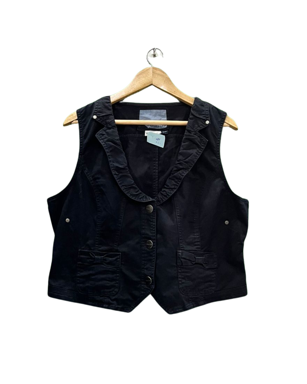 BLACK DENIM WAISTCOAT