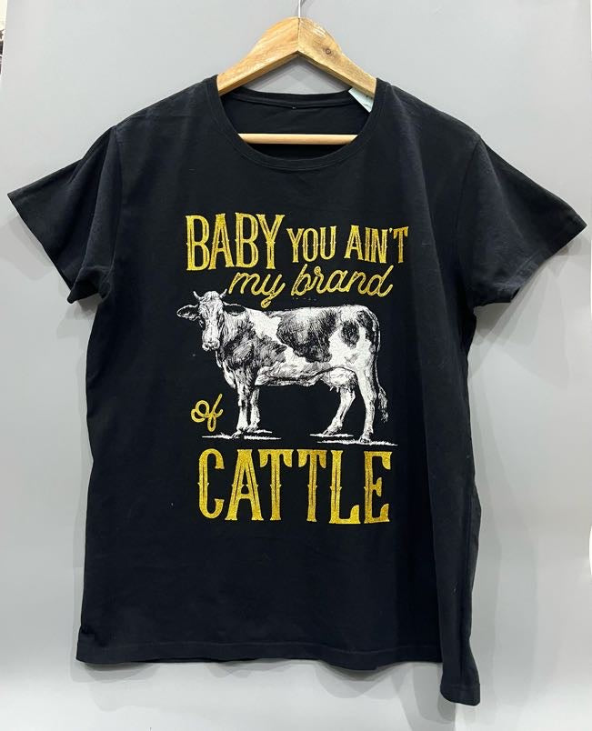 Black Cow Graphic T-Shirt - Thrifty Threads