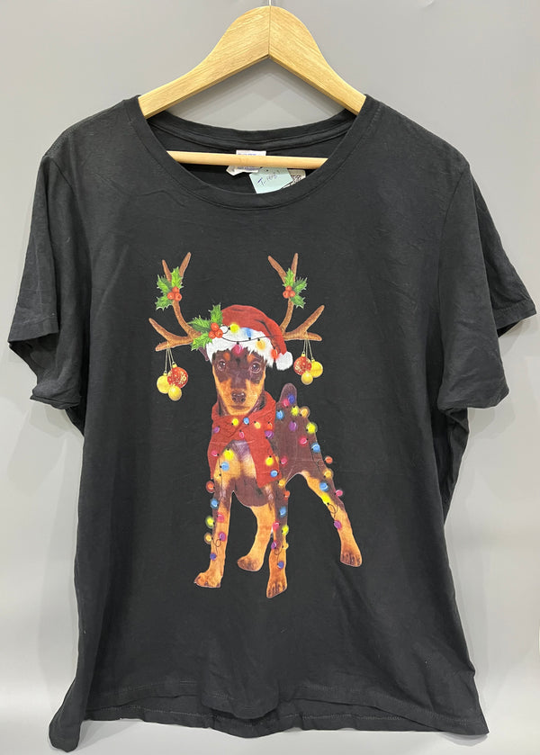Santa Paws Reindeer Dog T-Shirt