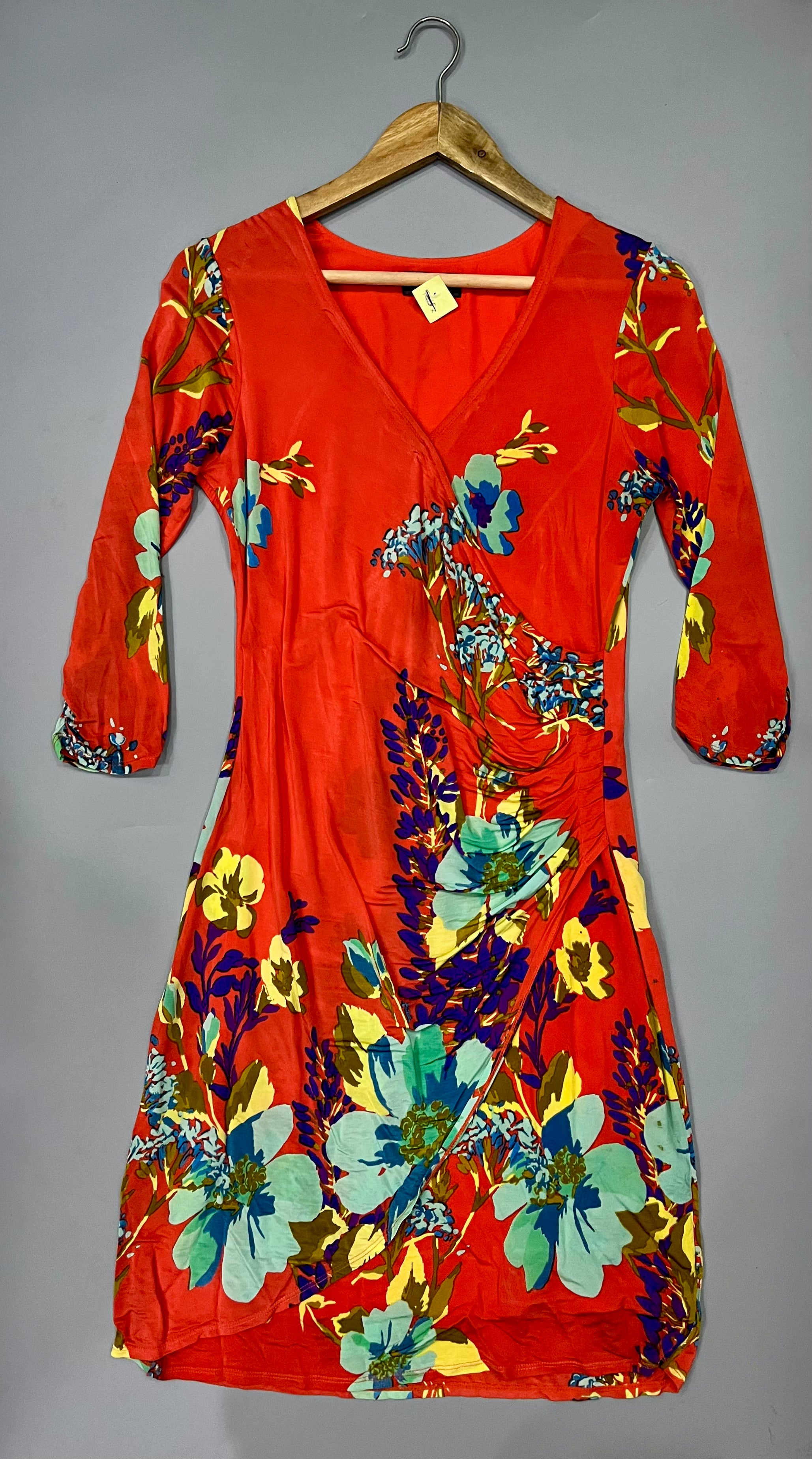 ORANGE PRINTED DRESS