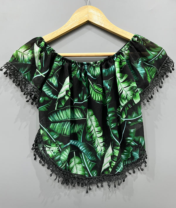 OFF SHOULDER PRINTED TOP