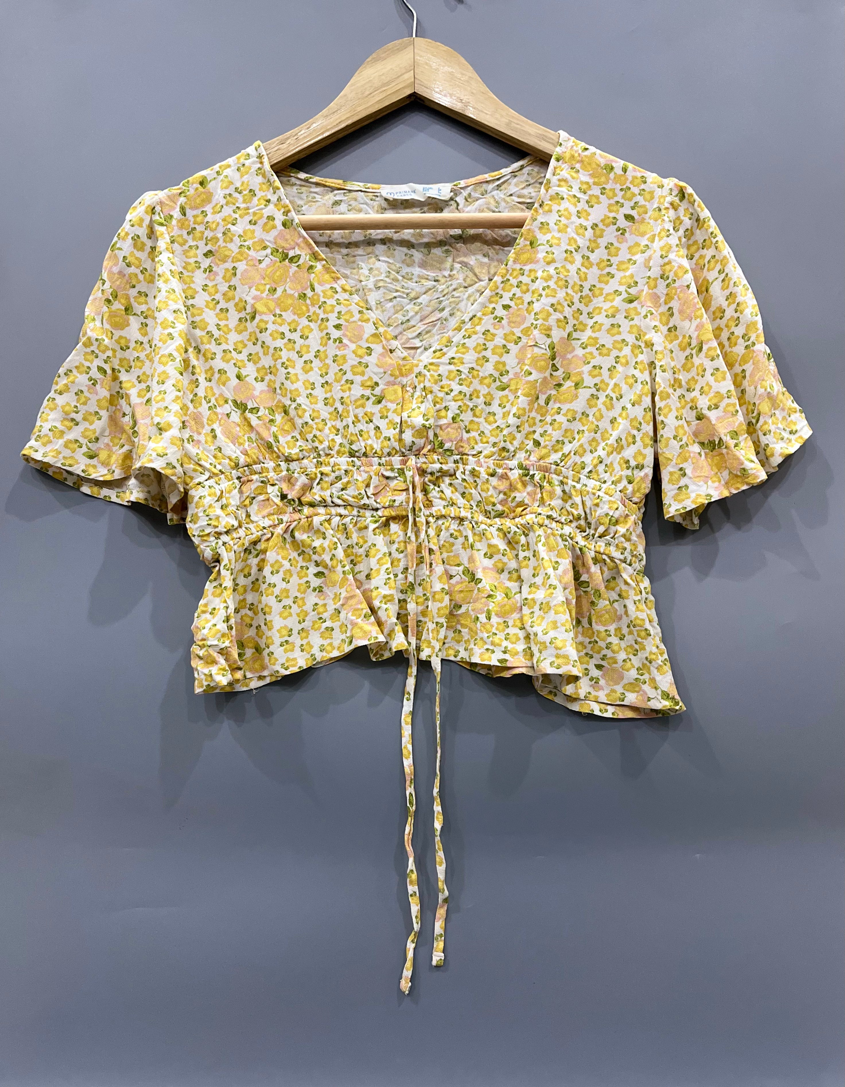 PRIMARK PASTEL FLORAL CROP TOP