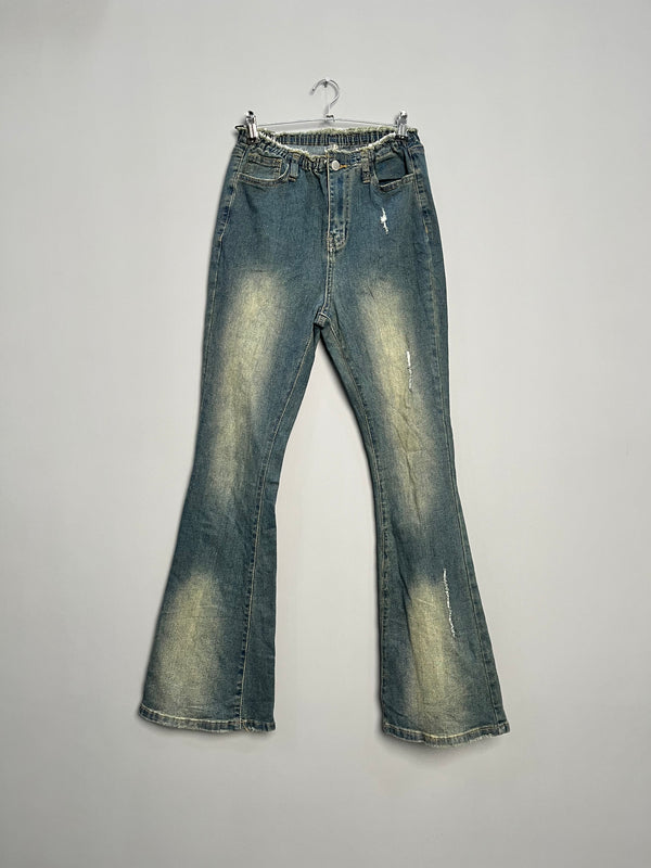 Shein Vintage Wash Flared Jeans