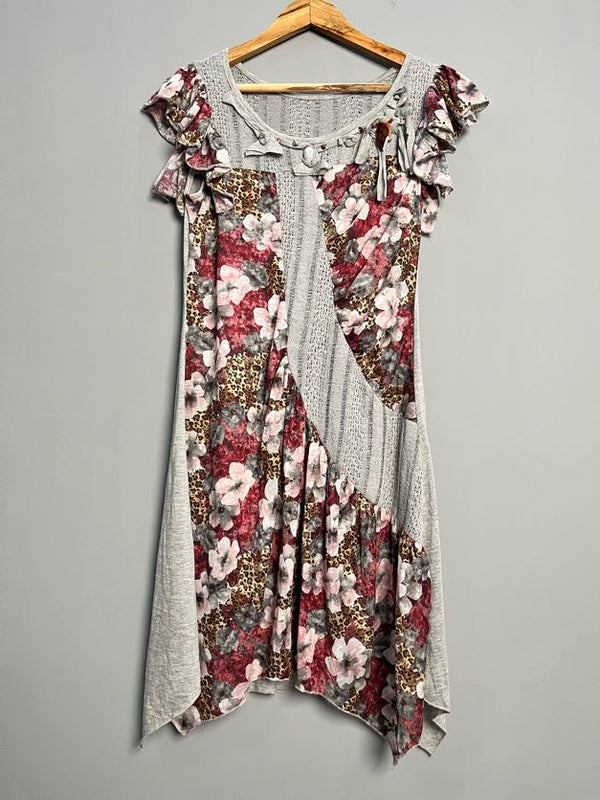 SLEEVE-LESS MOB WIFE DRESS