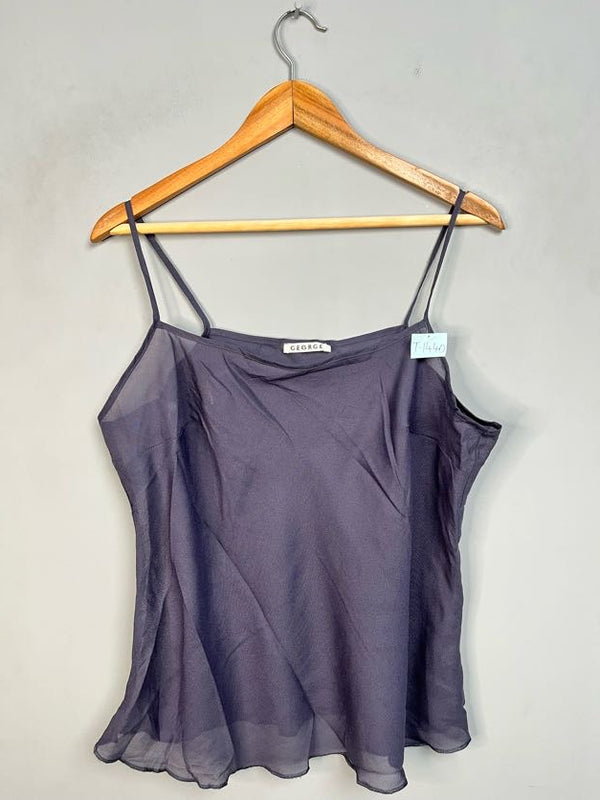 PURPLE MESH CAMI TOP