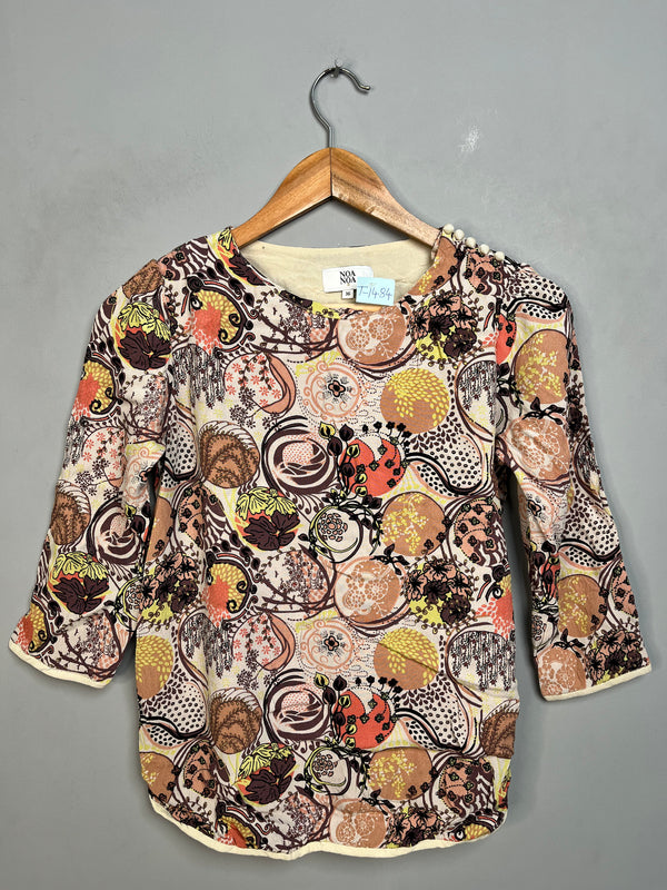 MULTI-COLOUR ABSTRACT PRINT TOP